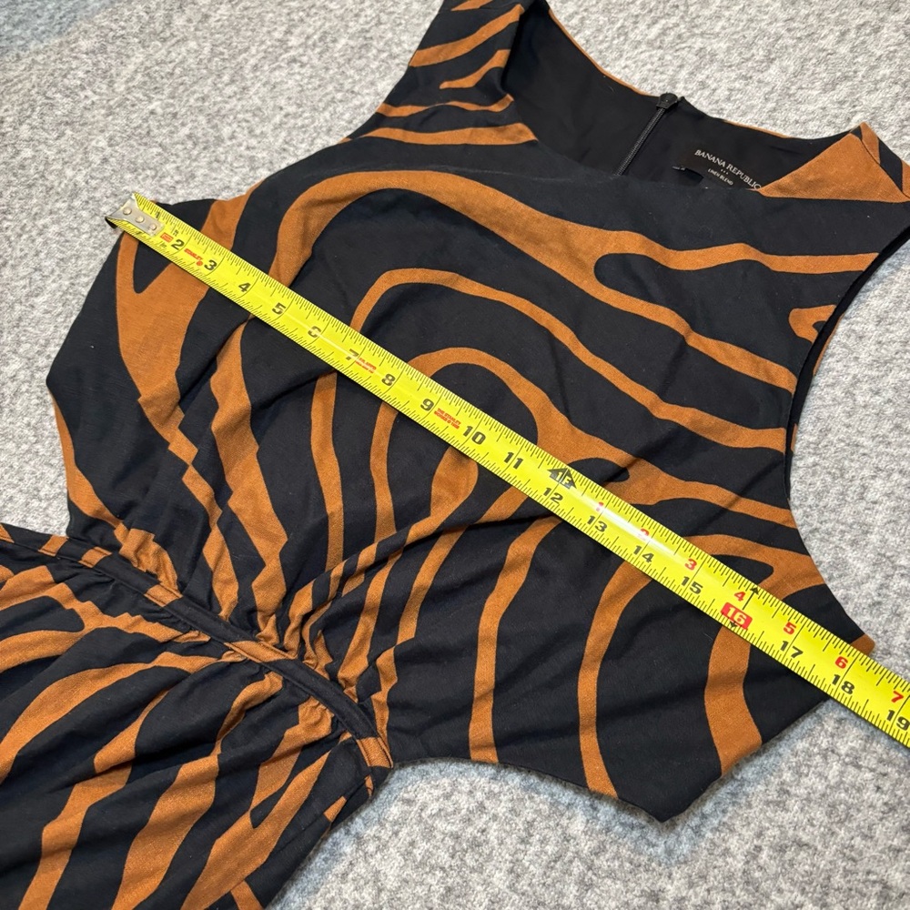 Banana Republic Factory Women’s Linen Blend Midi Dress Size 12 Black - Picture 8 of 9